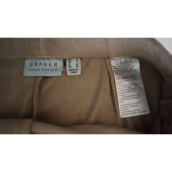 GRAVER x Susan Graver A367786 Women's Sz S Fawn Pull-On Faux Suede Leggings $68 - Picture 5 of 7